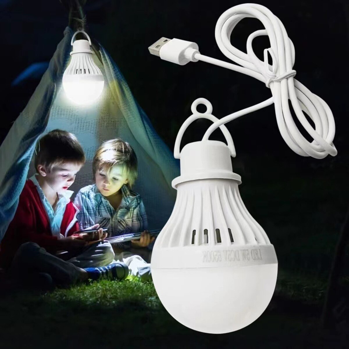 휴대용 캠핑 조명 7w/5w, Usb 전원 램프, 야외 캠핑 멀티 도구 5v Led 텐트 캠핑 장비 하이킹 Usb 램프